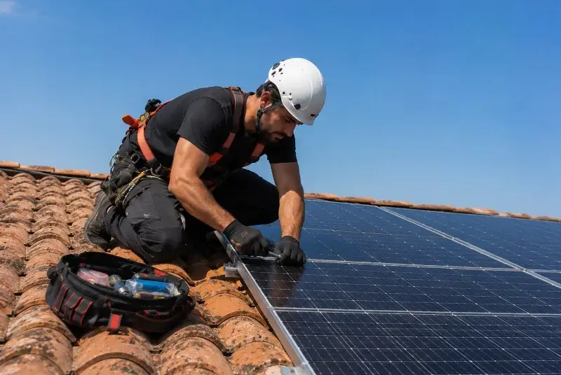Maintenance et monitoring de panneaux solaires à Guéhenno