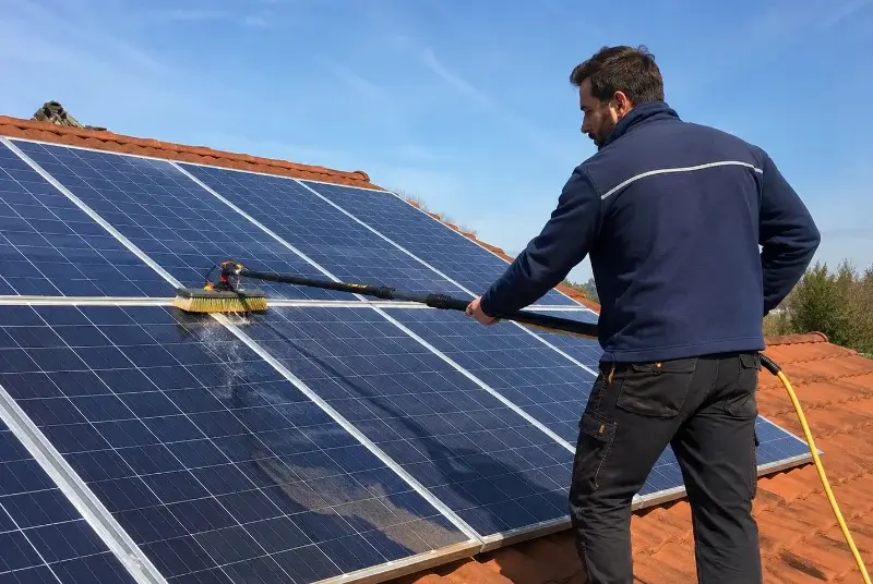 Nettoyage et entretien de panneaux solaires à Guéhenno